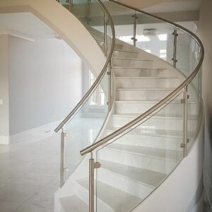 Railing with glass