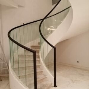 Railing with glass