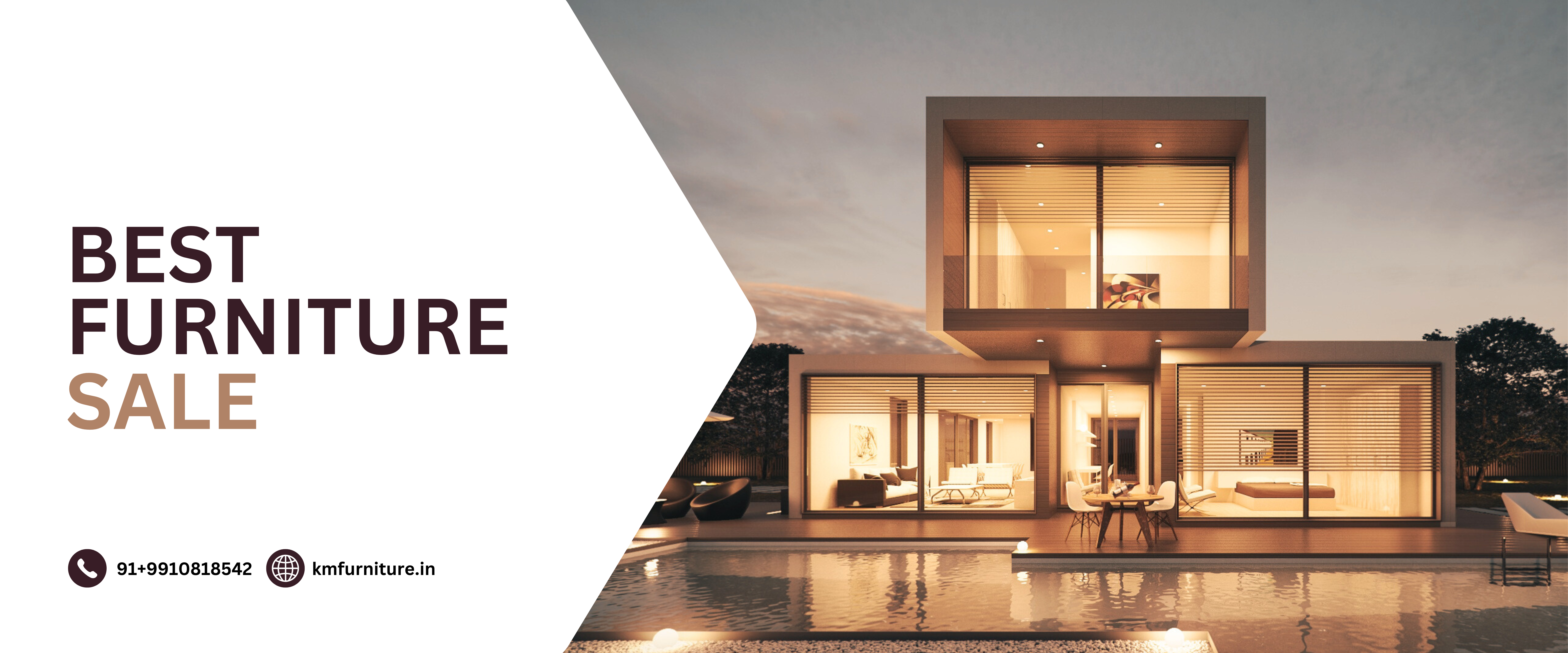 Brown White Modern Professional Real Estate Banner