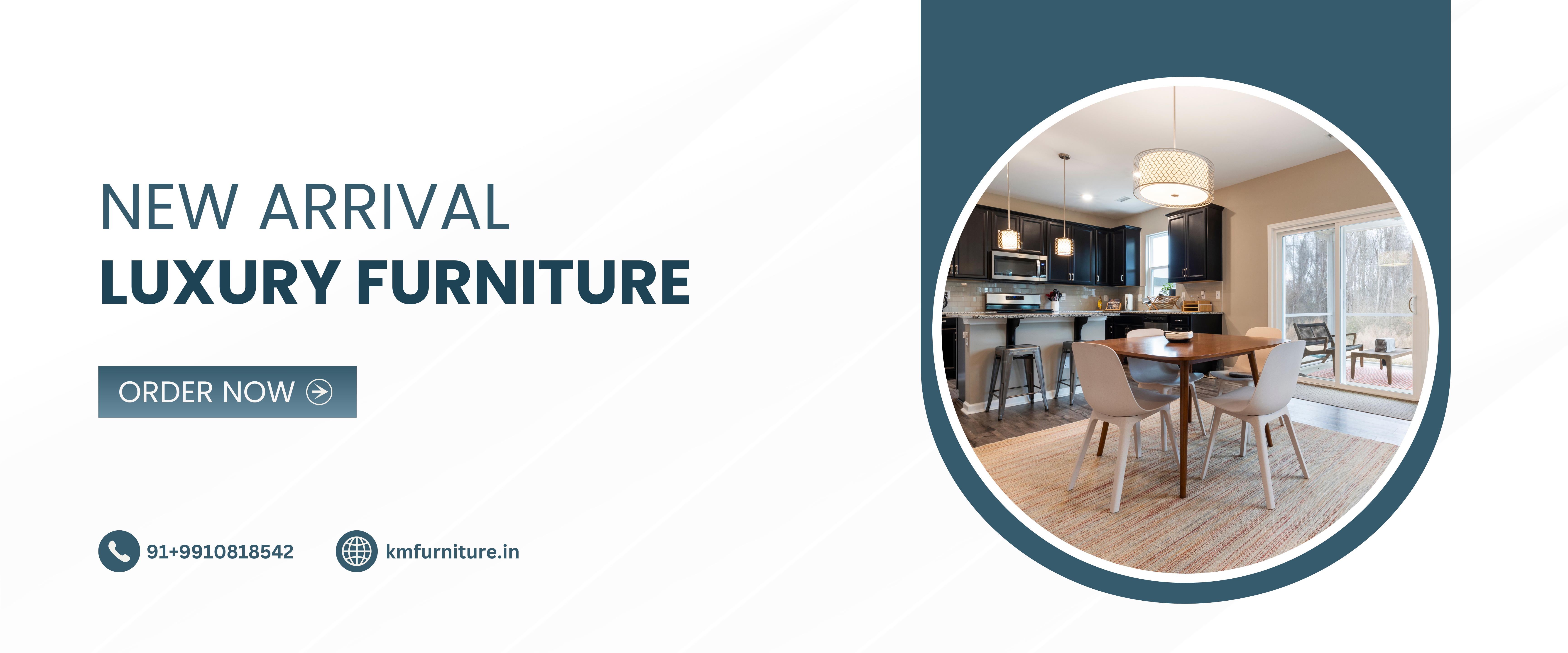 White and Blue Modern Furniture & Homeware Banner